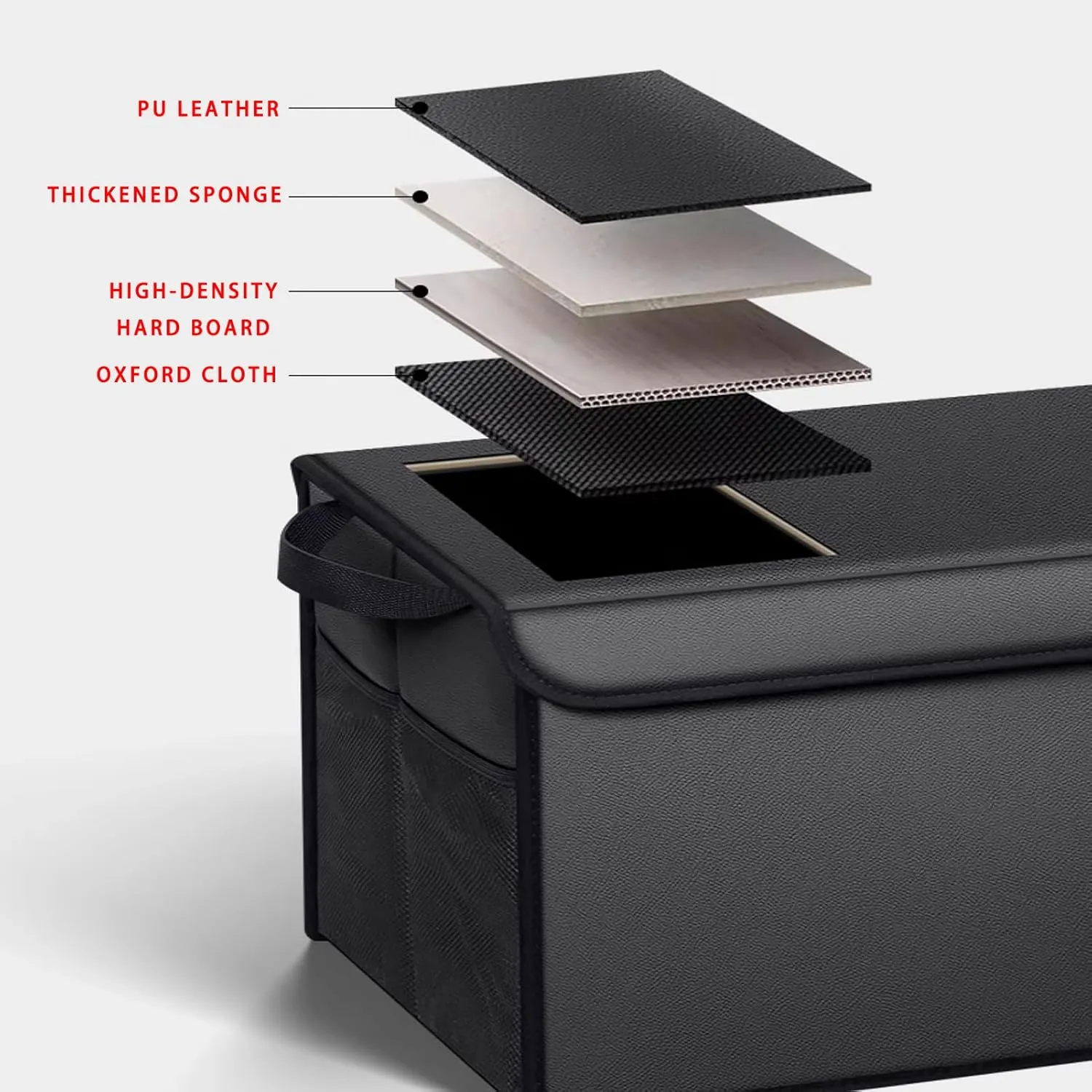 Car Trunk Organizer for Mazda 6 Sport GH 2008-2010 Thickened Car Boot Tidy Storage Box Tailor-made Lidded Storage Bins for Home Car Outdoor Camping Travel,D