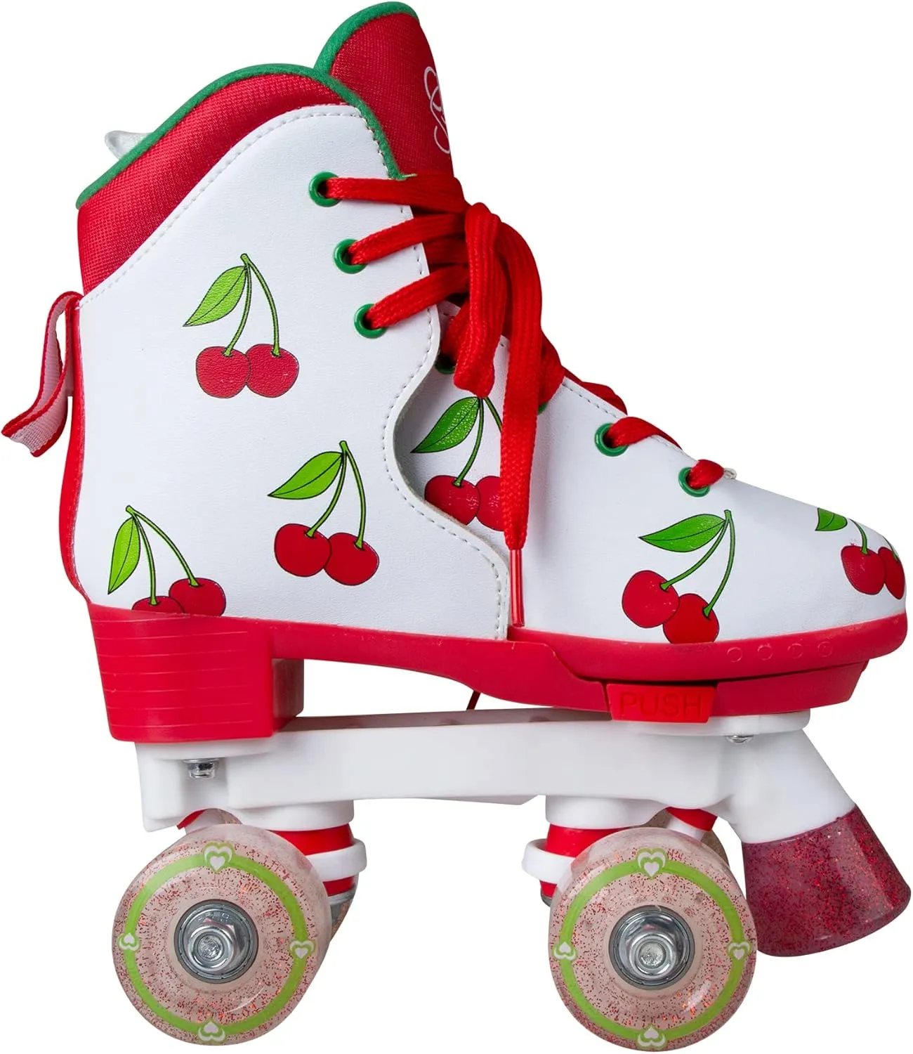 Circle Society Adjustable Kids Roller Skates, Sizes 12-3 & 3-7 US, Indoor & Outdoor Roller Skates, Comfortable Lace-Up Design for Beginners, Fun Gift for Girls, Toddler Quad Skates for Youth & Teens