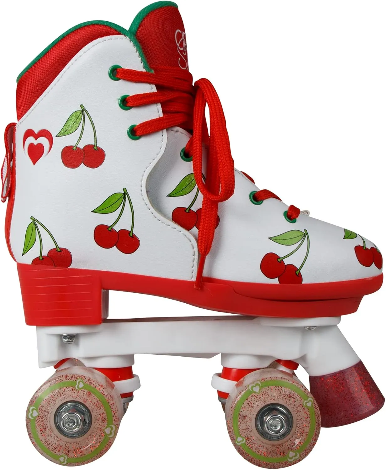 Circle Society Adjustable Kids Roller Skates, Sizes 12-3 & 3-7 US, Indoor & Outdoor Roller Skates, Comfortable Lace-Up Design for Beginners, Fun Gift for Girls, Toddler Quad Skates for Youth & Teens