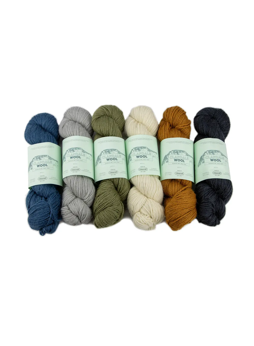 Clapdale Wool 100g DK Hand Knit - Assorted Colours Six Pack