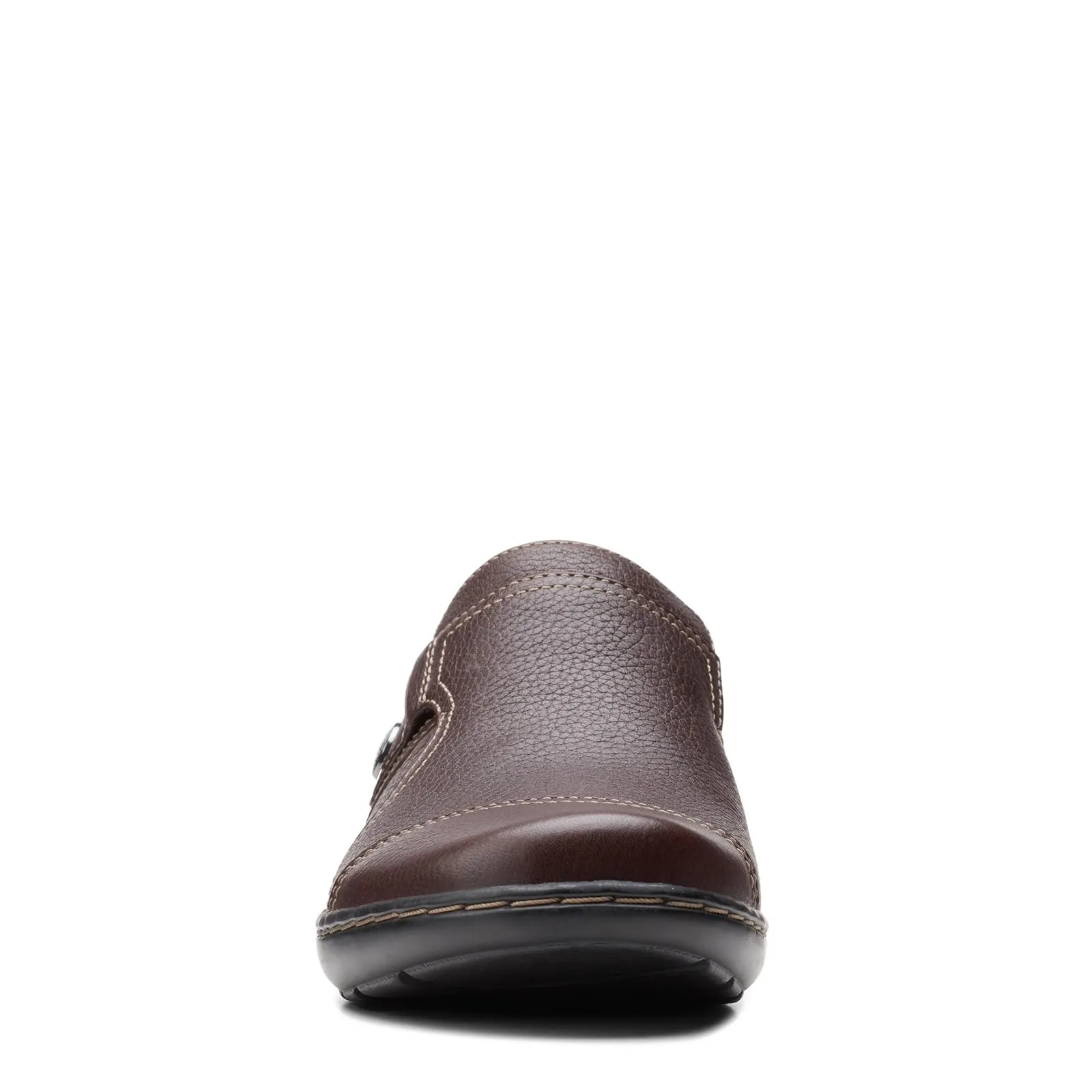 Clarks Women's Cora Poppy Loafer, Dark Brown Tumbled, 11