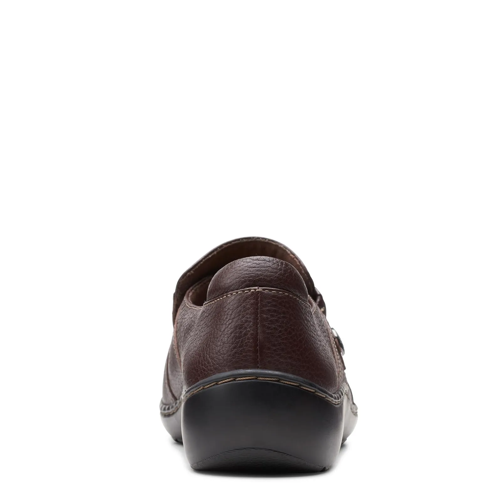 Clarks Women's Cora Poppy Loafer, Dark Brown Tumbled, 11