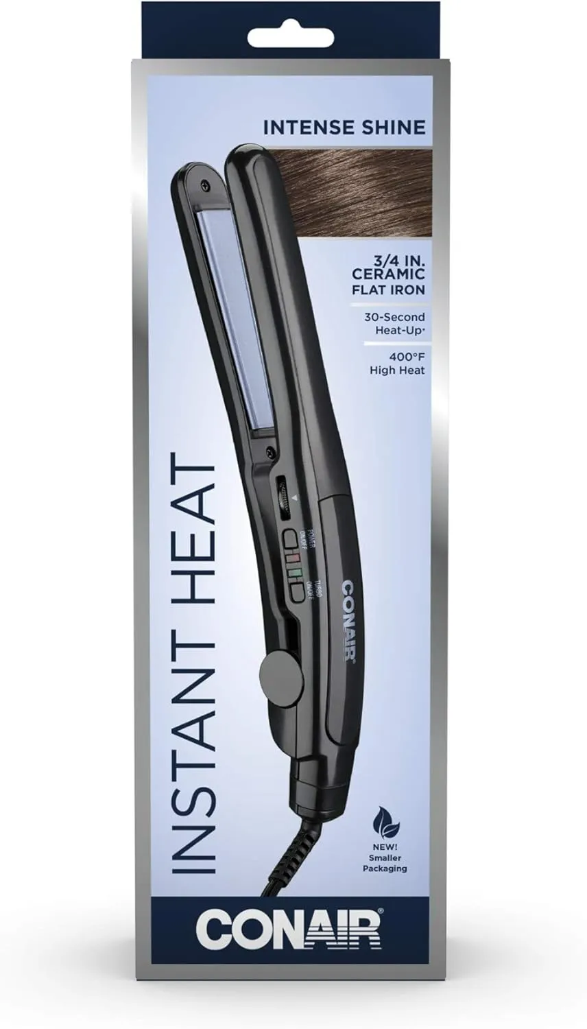 Conair Instant Heat Ceramic Flat Iron, 3/4-inch