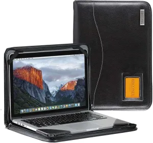 Contour Series - Black Heavy Duty Leather Protective Case - Compatible with Odys Winbook 13