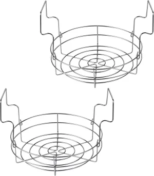 Cook N Home 12-inch Canning Rack, 2 Pack, Stainless Steel Steamer Jar Rack Kit for Regular Wide Mouth Mason Ball Jars, Holds 8 Pint or 7 Quart