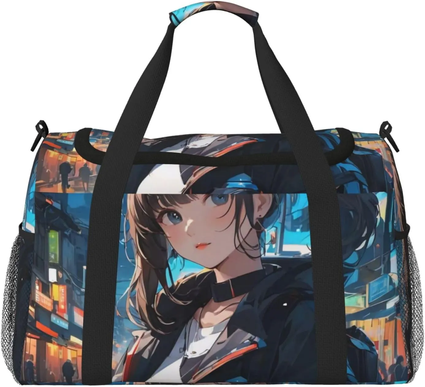 cool wallpapers Print Travel Duffel Bag for Men & Women, Foldable Travel Bags and Spacious Weekender Tote Bag for Storage Toiletry Luggage Personal Item