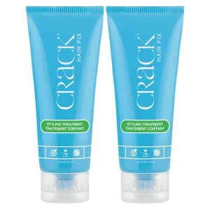 Crack HAIR FIX Styling Creme - Multi-Tasking, Anti-Frizz, Leave-In Styling Aid With Protection from Humidity, Chlorine, Heat Treatments & Sun (.75 oz - PACK OF TWO)