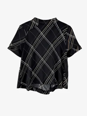 Cue Sleek Check Zip Up Top Size 10