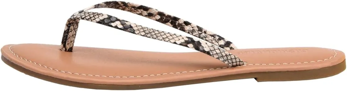 CUSHIONAIRE Women's Cora Flat Flip Flop Sandal with  Comfort