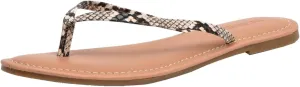 CUSHIONAIRE Women's Cora Flat Flip Flop Sandal with  Comfort