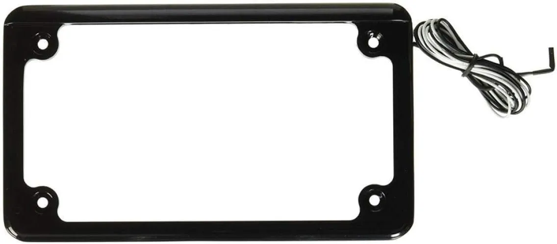 Custom Dynamics LPF-HRZ-B-LP License Plate Frame (Flat-Style Black )