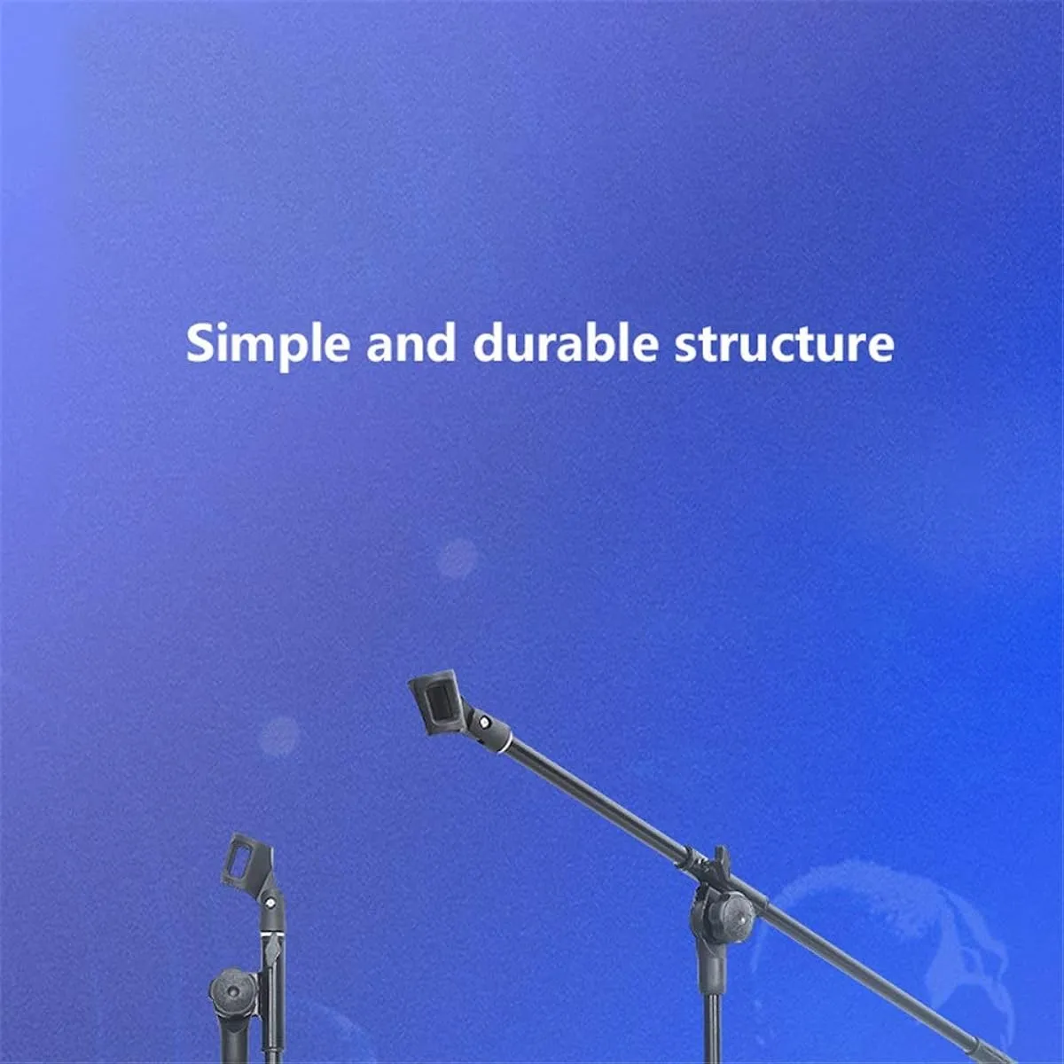 Desktop Microphone Stand Professional Straight Dual-Use Wired Wireless Folding Microphone Stand for Conferences, Seminars, Live Speeches (Color: Black, Size: 95-173cm)