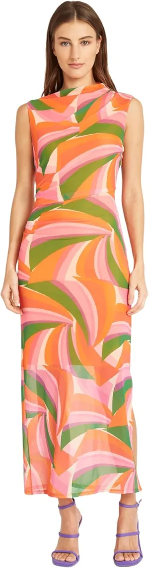 Donna Morgan High Asymmetric Neck Maxi Multi Occasion Long Dress for Women