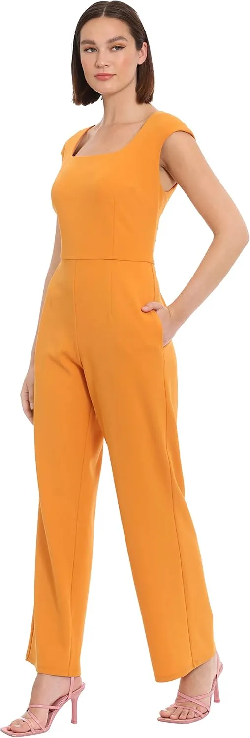 Donna Morgan womens Sleek Style Jumpsuit Office Workwear Event Guest of
