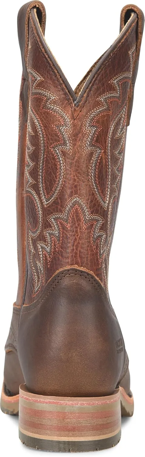 DOUBLE-H Mens 11" Soft Toe Square Toe Roper Western Boot, Premium Leather Cowboy Boots for Comfort and Style, Durable Construction