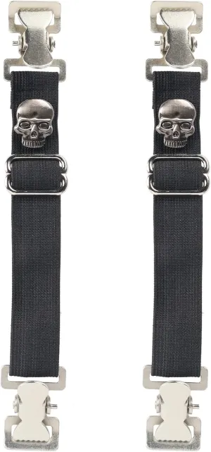 Dream Apparel 2PCS Elastic Boot Straps Adjustable Boot Clips Pant Clips Stirrups Leg Straps for Biker Women Men Motorcycle
