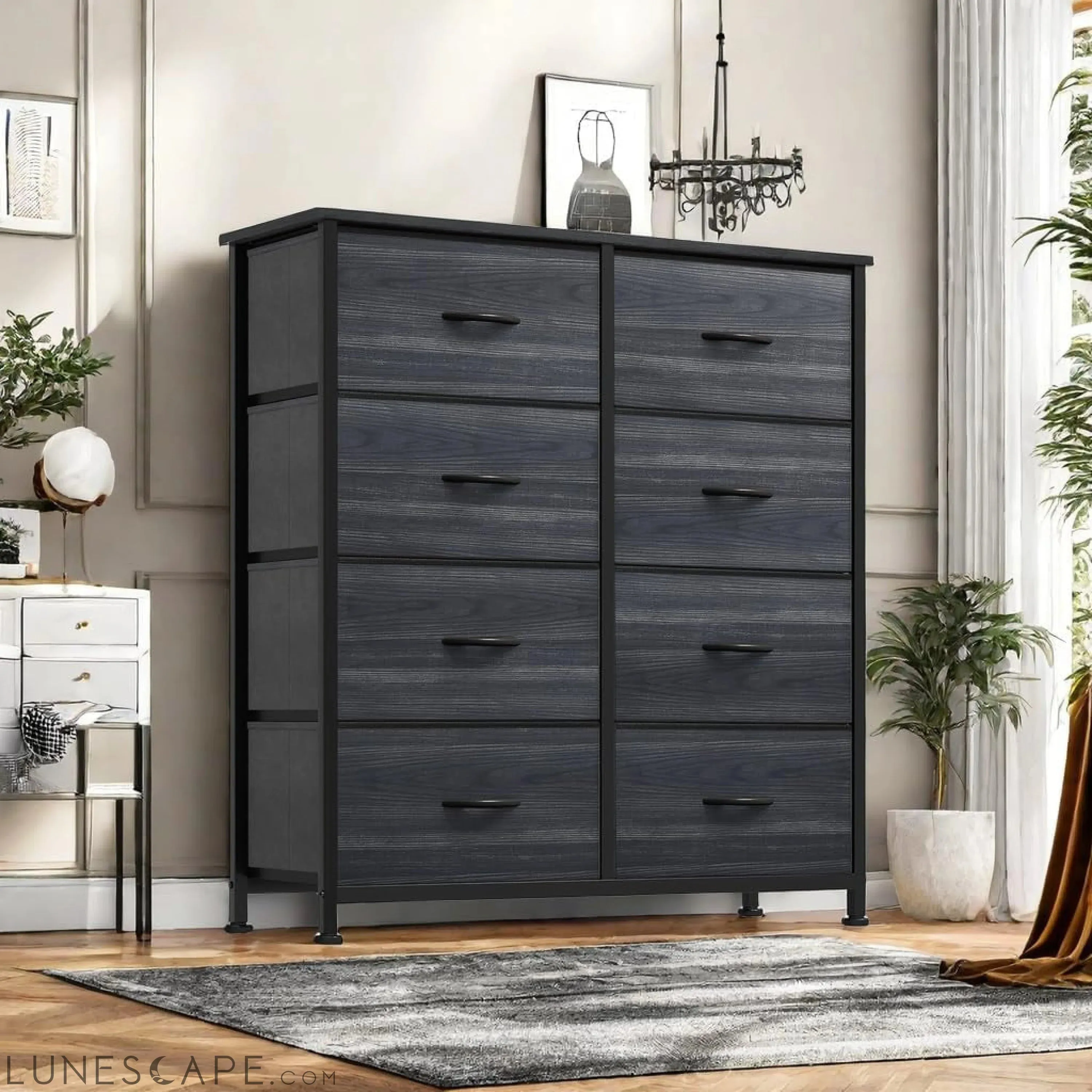 Dresser with 8 Drawers - Fabric Storage Tower, Organizer Unit for