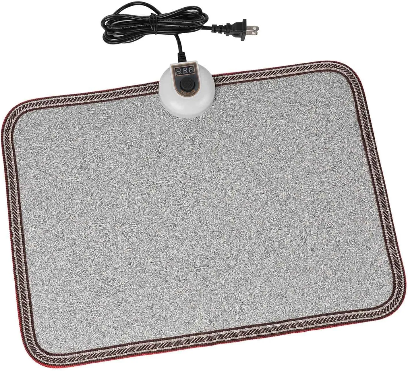 Electric Heated Floor Mats - AC 110V Foot Heater, Heated Foot Warmer Mat Under Desk for Office and Home (Gray)