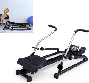Equipment Home Gym Multi-Function Rowing Machine Silent Hydraulic Rowing Exercise Fitness Equipment Double Resistance Adjustment Foldable De