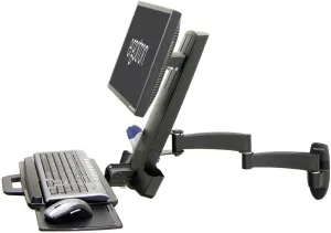 Ergotron – 200 Series Combo Monitor Arm, VESA Wall Mount – for Monitors Up to 24 Inches, 6 to 18 lbs – Black
