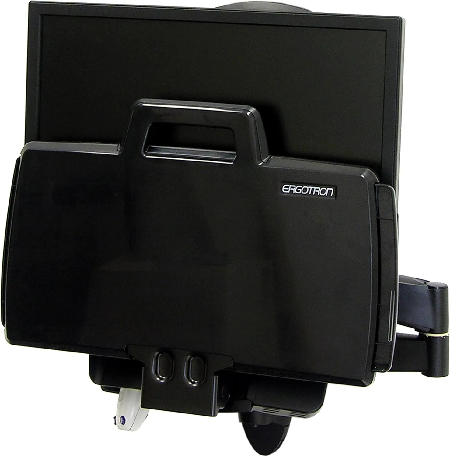 Ergotron – 200 Series Combo Monitor Arm, VESA Wall Mount – for Monitors Up to 24 Inches, 6 to 18 lbs – Black