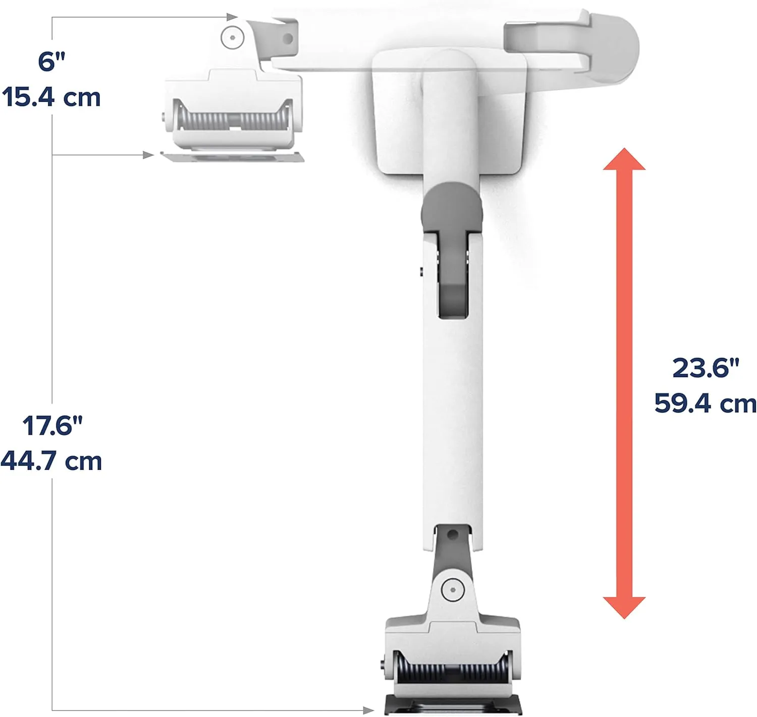 Ergotron – HX Premium Heavy Duty Monitor Arm, Single Monitor VESA Desk Mount – for Flat or Slight Curved Ultrawide Monitors Up to 49 inches, 20 to 42 lbs – Standard Pivot, White