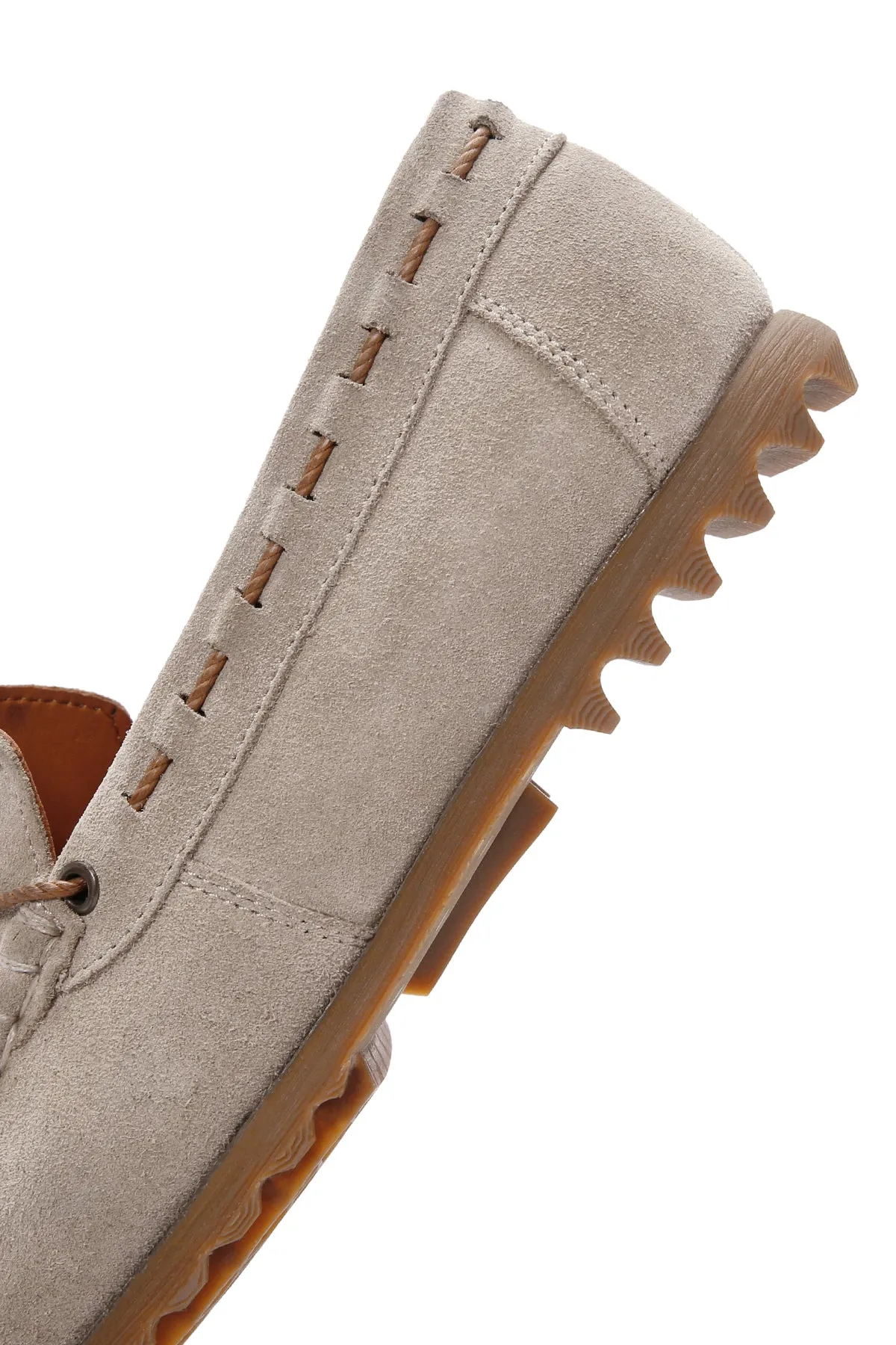Erkek Bej Süet Deri Casual Loafer