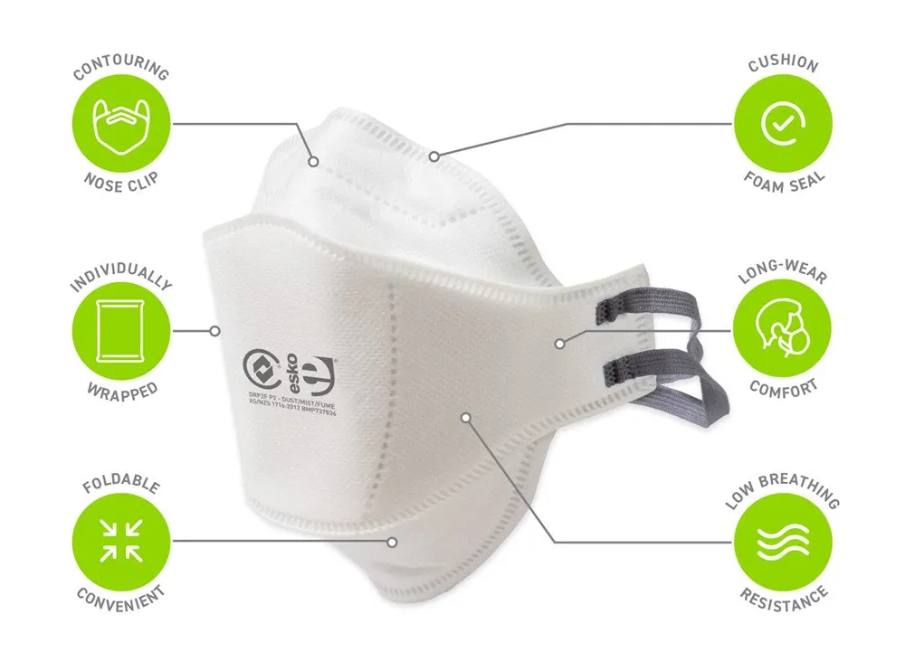 Esko Breathe Easy P2 Flat Fold Non-Valved Mask