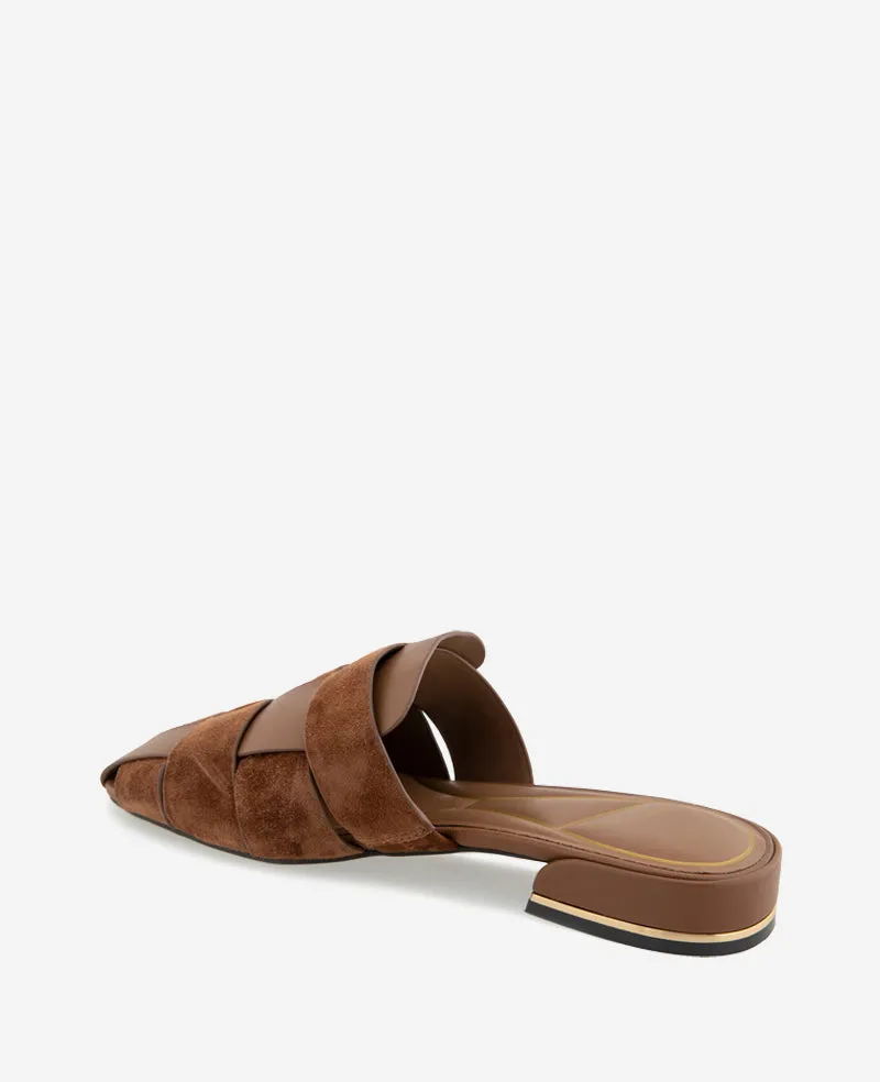 Faina Leather Fisherman Slide Sandal