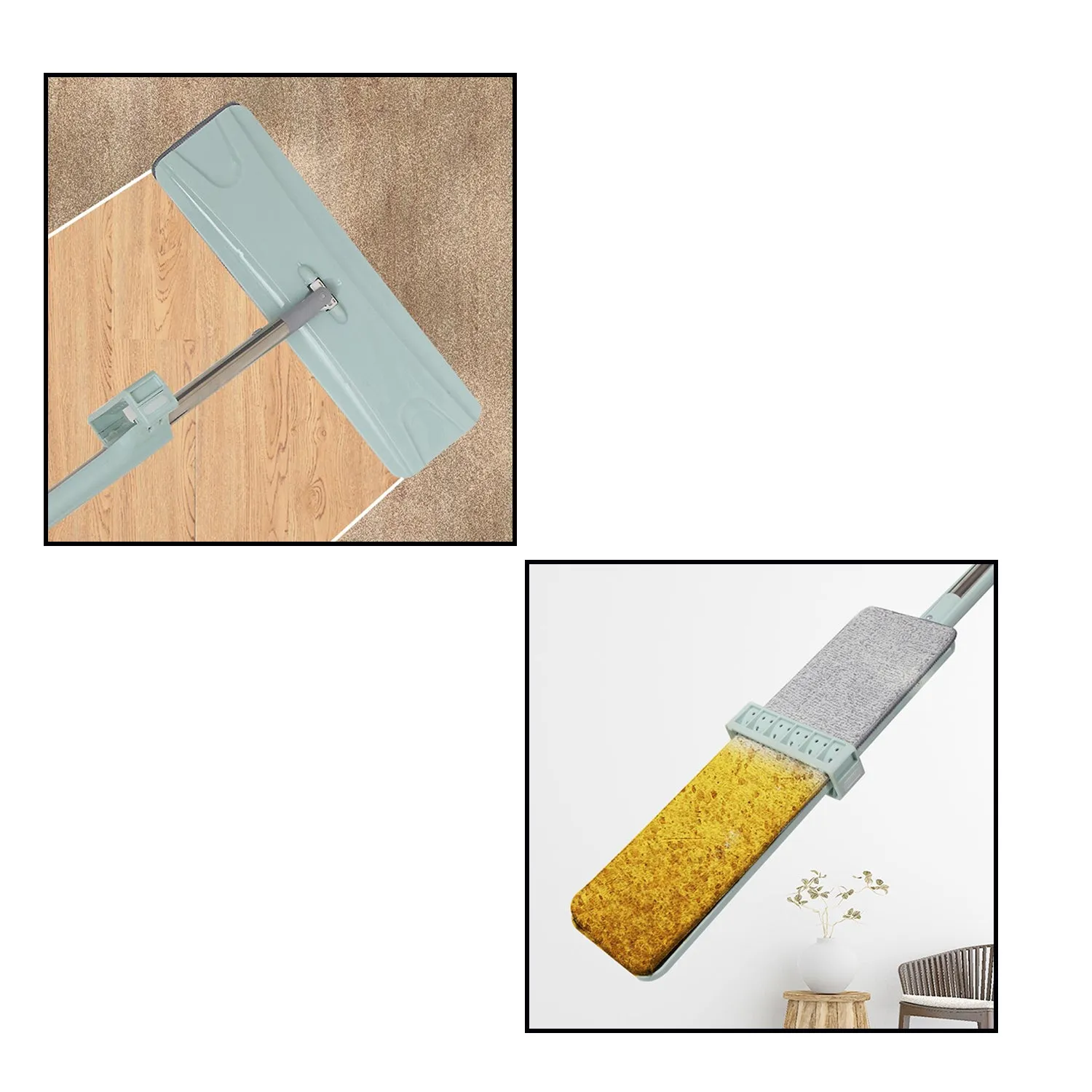 Floor Flat Floor Mop Microfiber Cleaning Expedited delivery Rotation Convenient Mop 360Degree Clean. Squeeze