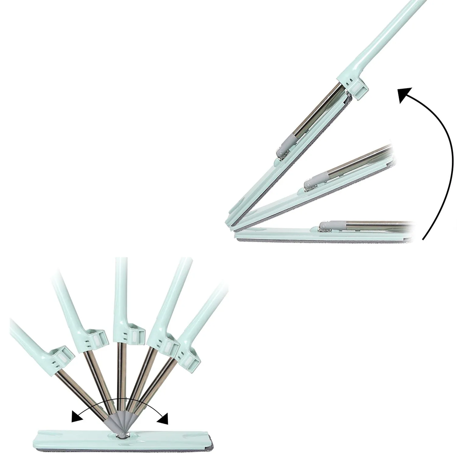 Floor Flat Floor Mop Microfiber Cleaning Expedited delivery Rotation Convenient Mop 360Degree Clean. Squeeze