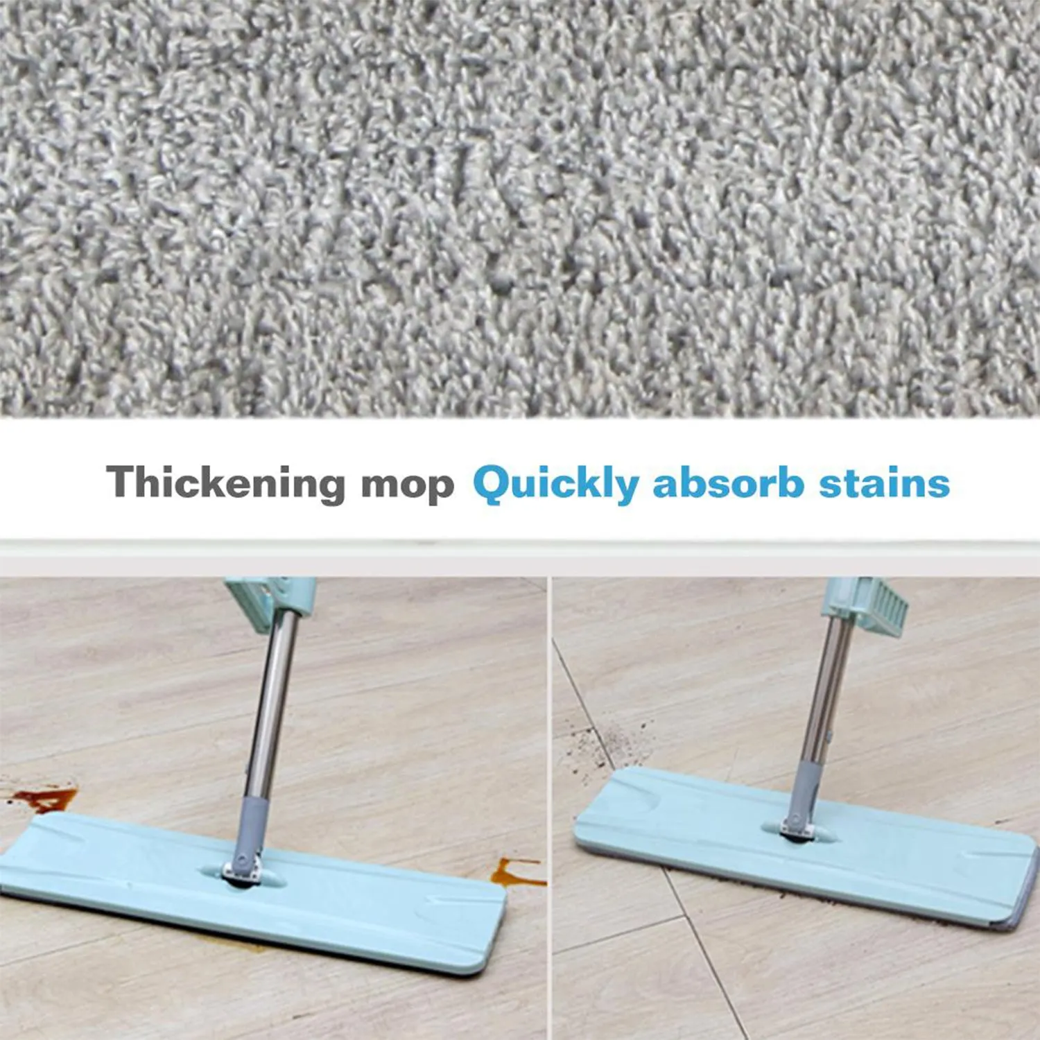 Floor Flat Floor Mop Microfiber Cleaning Expedited delivery Rotation Convenient Mop 360Degree Clean. Squeeze