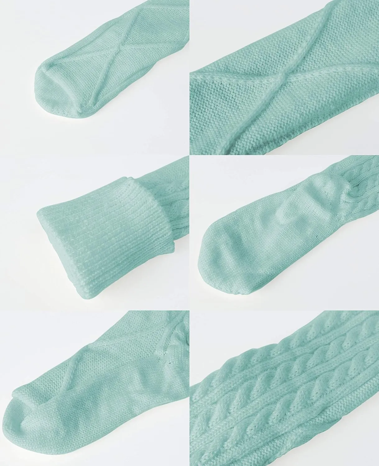 Floral Find Women's Cable Knit Knee-High Winter Boot Socks Extra Long Thigh Leg Warmers Stocking