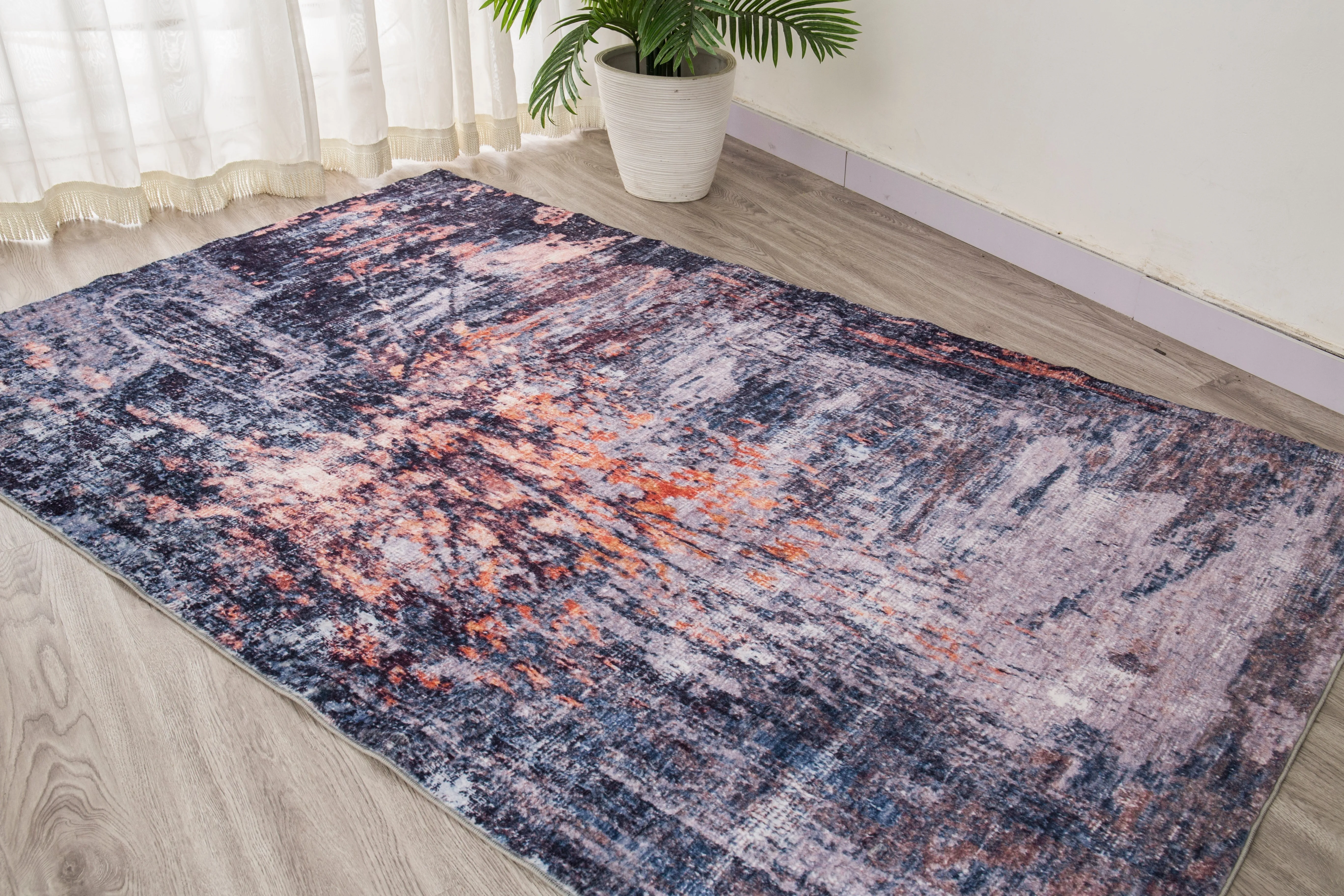 Foldable Anti-Slip Polyester Area Rug | Style# SHAH-23 - Elevate Your Space