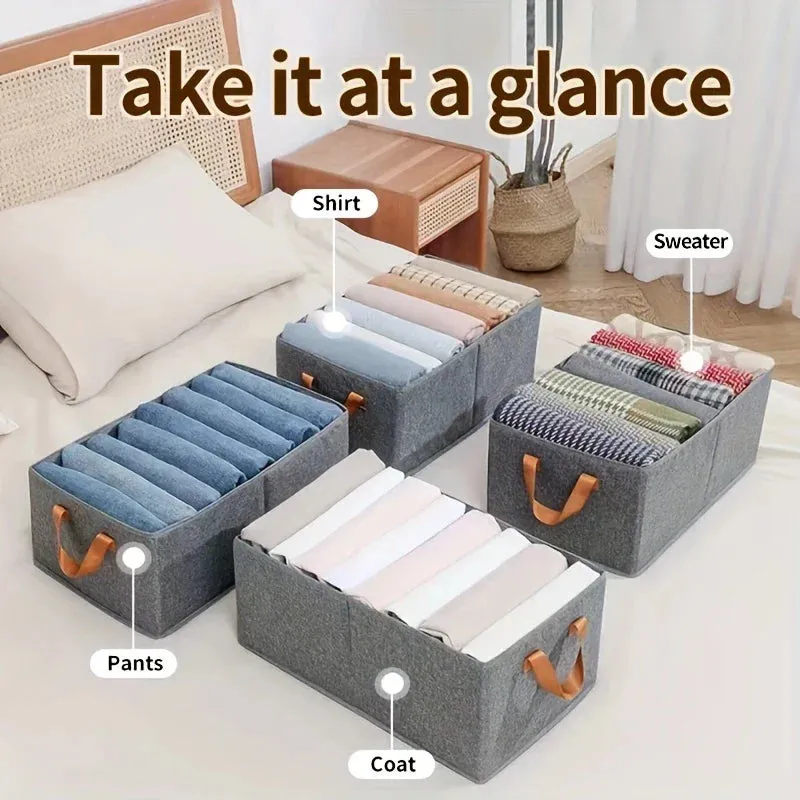 Foldable Cloth Storage Box Bin Organizer for Closet