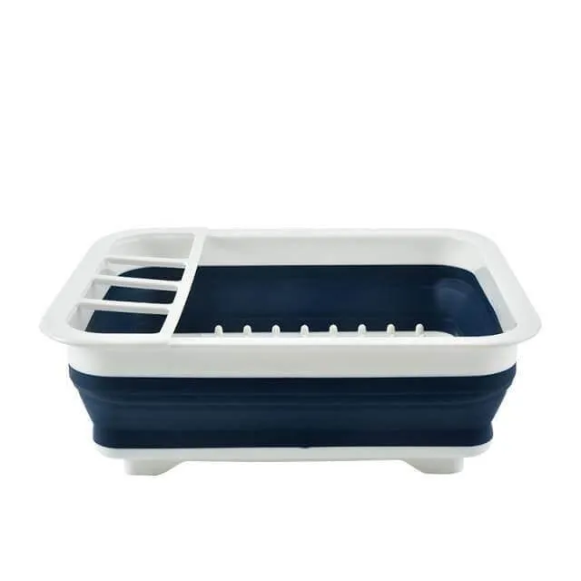 Foldable Dish Drying Rack - Space-Saving Kitchen Organizer