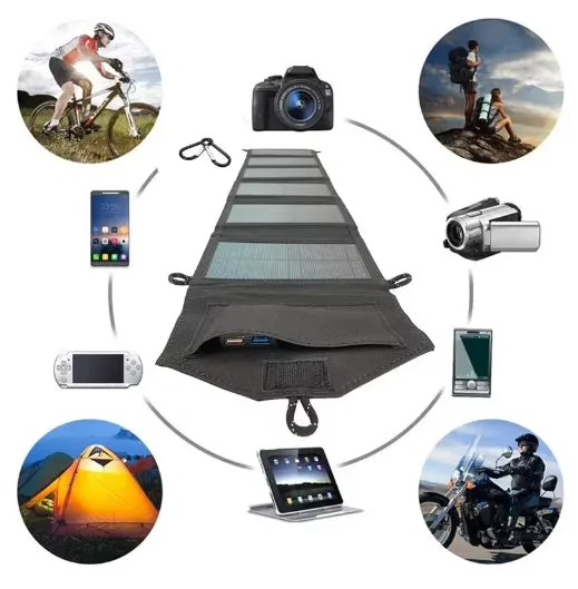 Foldable Solar Panel 100W Portable Solar Panels Fast Charger USB 5V DC Full Power Solar Panel Mobile Power Bank For Camping