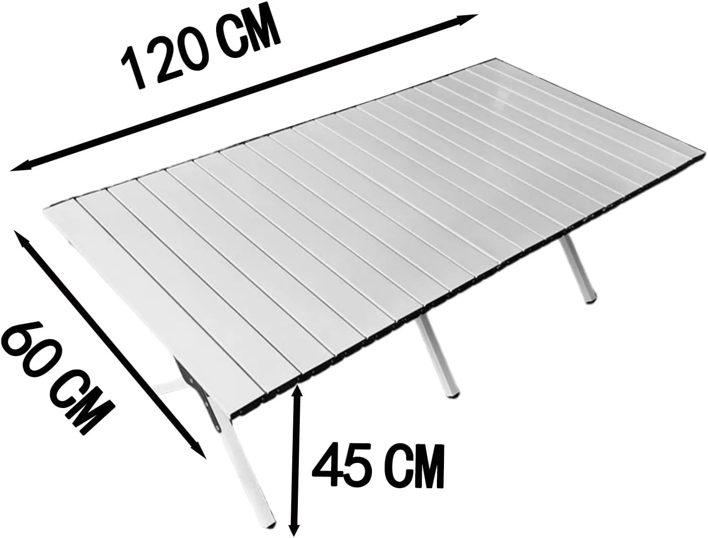 Folding Camping Table and Chairs Portable and Foldable Picnic Bench Set Carbon Steel Roll-Up Bbq Table with Large Storage Bag for Indoor Outdoor Dining, Picnic, Bbq, Party, Backyard, Beach