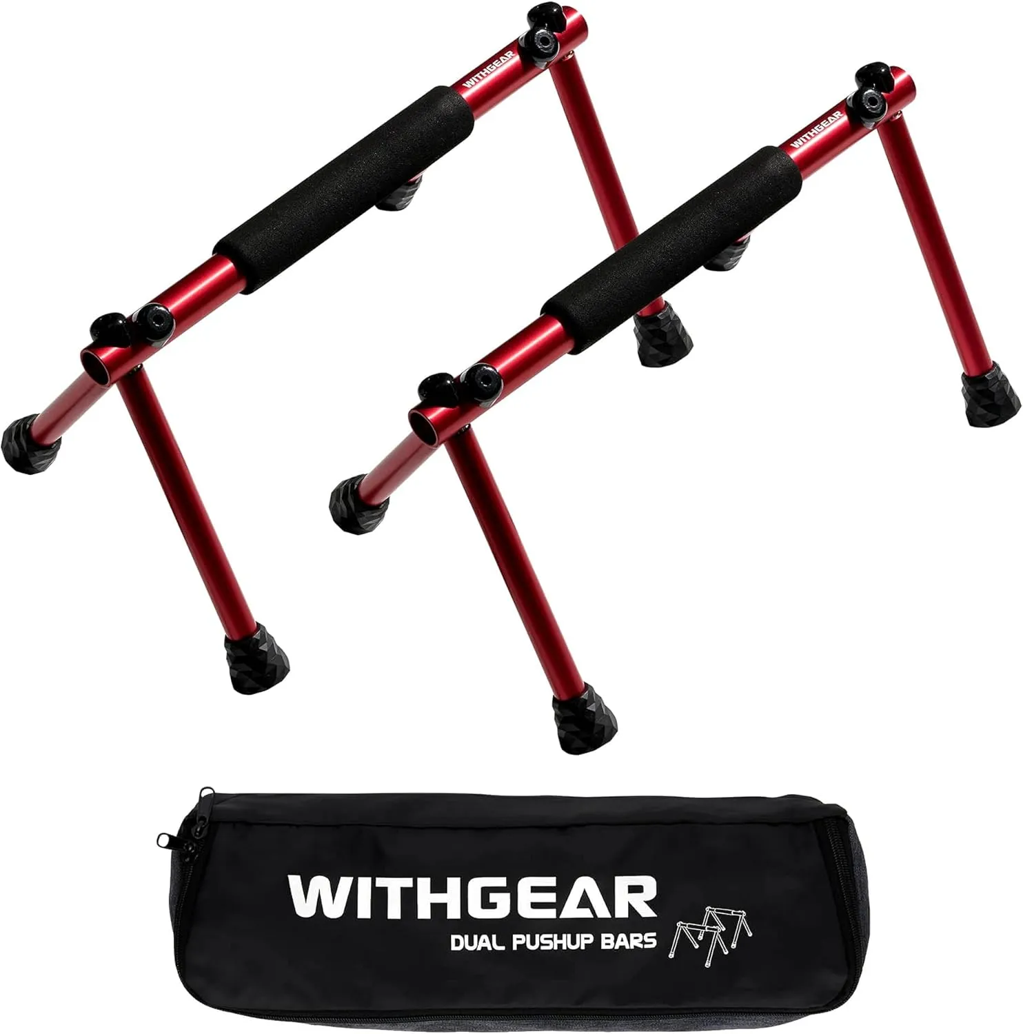 Folding Push Bar - Duralumin Metal Push Bars Heavy Duty Lightweight and Indoor and Outdoor Parallet Bar for Men and Women