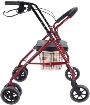 Folding Shopping Cart with Chair, Four-Wheeled Elderly Trolley, Foldable Travel Backrest, Sturdy Bag for Groceries, Comfortable and Convenient