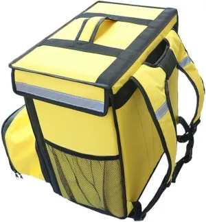 Food Delivery Bag Large Cooler Bags Cake Takeaway Box Freezer Backpack Fast Food Pizza Delivery Incubator Ice Bags Meal Package Car Lunch Box (Color : Black) (Color : Yellow)
