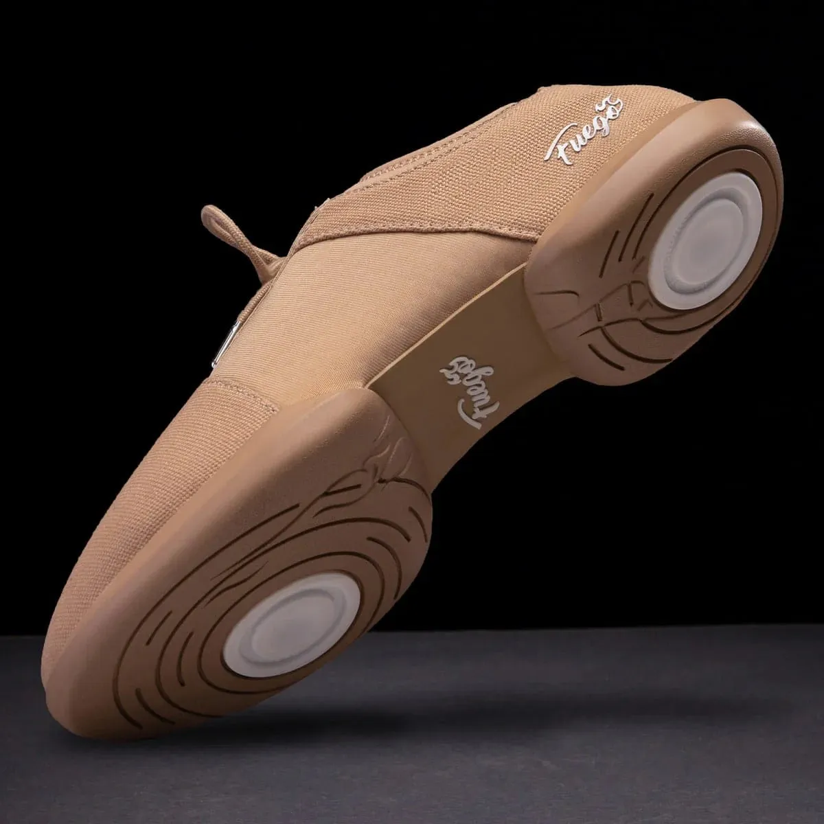 Fuego Sneakers Latte Lightweight Split-Sole Dance Shoes