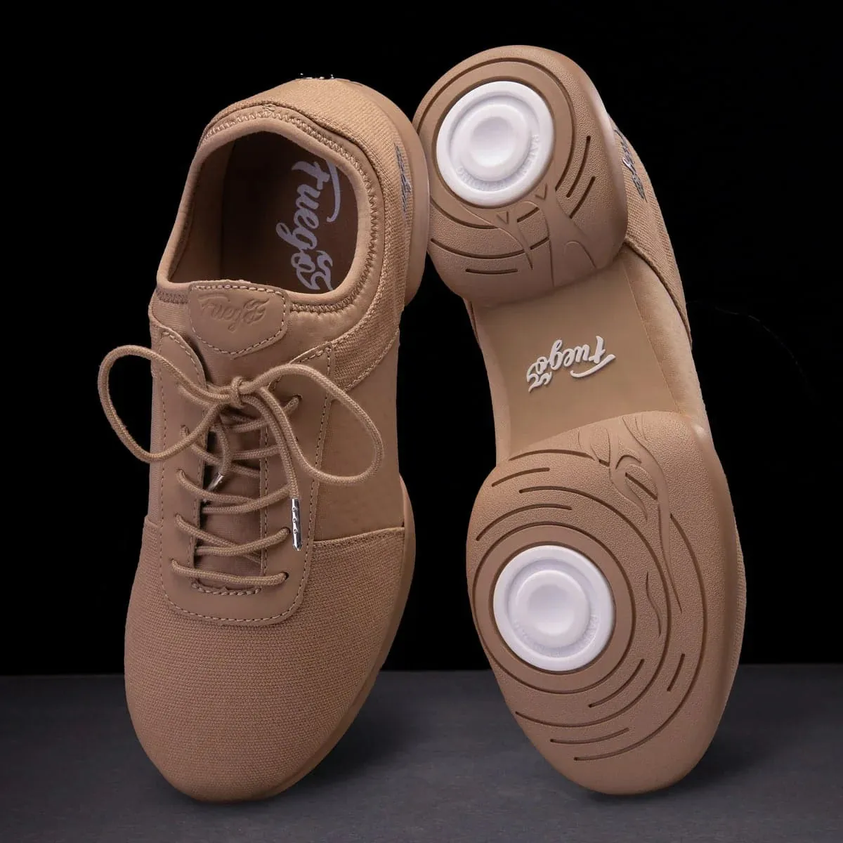 Fuego Sneakers Latte Lightweight Split-Sole Dance Shoes