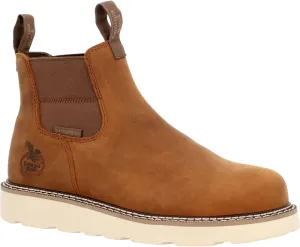 Georgia Boot Core 37 Wedge Waterproof Chelsea Work Boot, Barracuda Gold, Size 11.5(M)