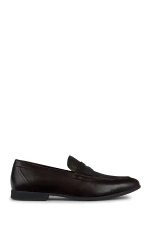 Geox Erkek Kahverengi Sapienza Deri Loafer