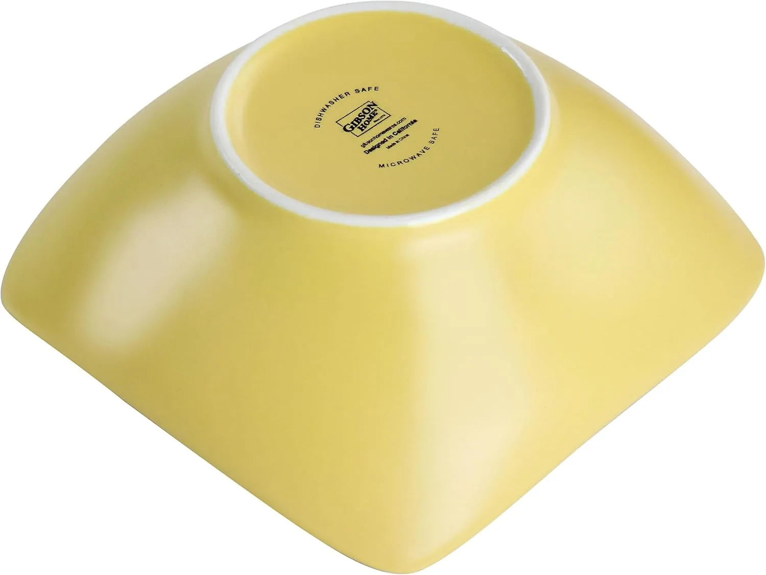 Gibson Home Zen Buffet Matte Porcelain Plates and Bowls Dinnerware Set - Yellow, Service for 4 (8pcs)