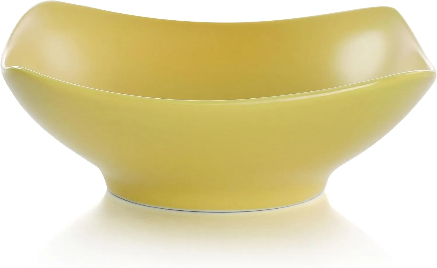 Gibson Home Zen Buffet Matte Porcelain Plates and Bowls Dinnerware Set - Yellow, Service for 4 (8pcs)
