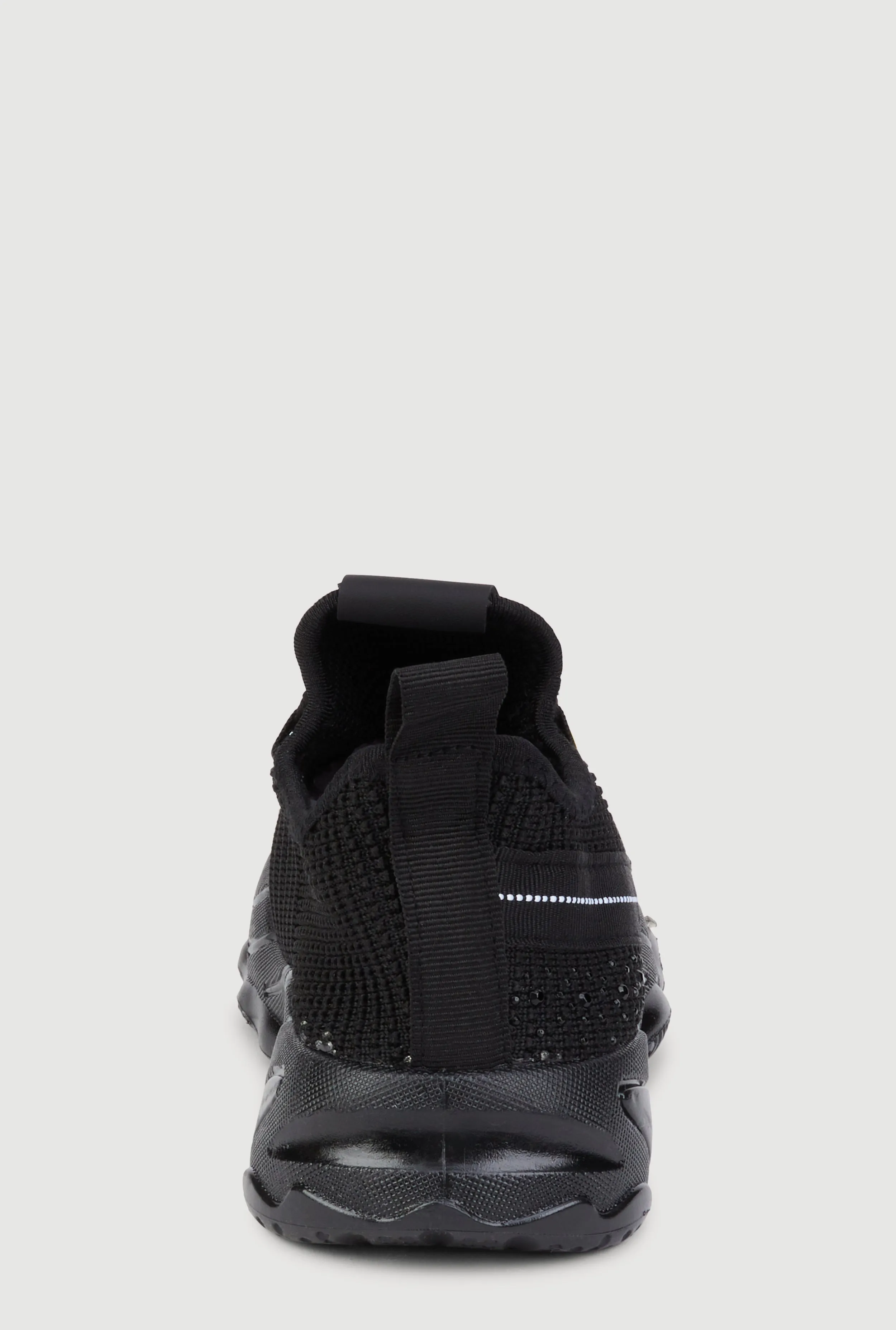 Girls Textured Knit Slip On Sneakers