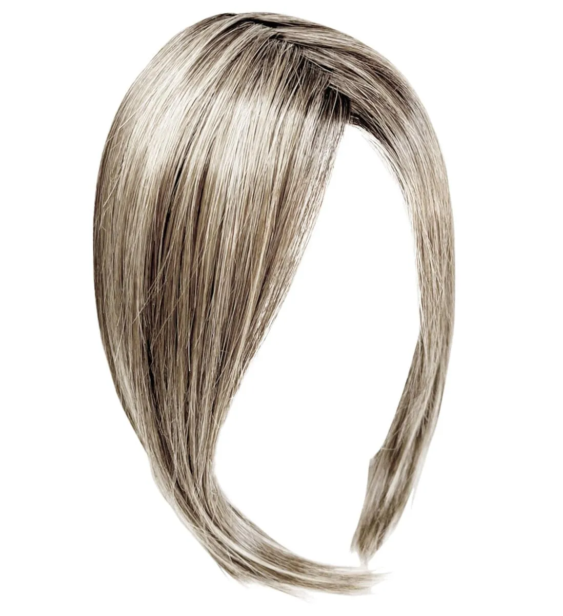 Glam Era Shoulder-Length Bob Wig, Sleek and Trendy With Center Part, Average Cap - GF119 Silver And Smoke