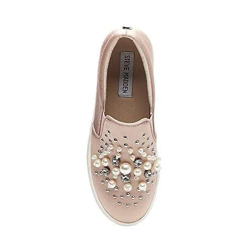 Glamour Fashion Sneaker Blush Satin 10 M Us